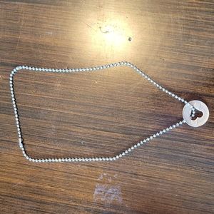 Heart punch necklace